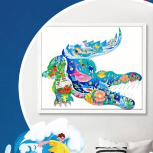 Children's educational toys crocodile shape large piece puzzle irregular animal small elephant intelligence development intellectual handicraft