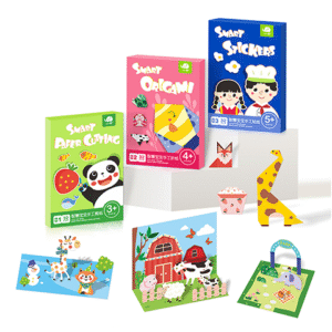 Student soft and thick children's paper-cutting kindergarten baby DIY educational toy hard card handmade paper-cutting origami stickers