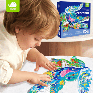 Children's educational toys crocodile shape large piece puzzle irregular animal small elephant intelligence development intellectual handicraft